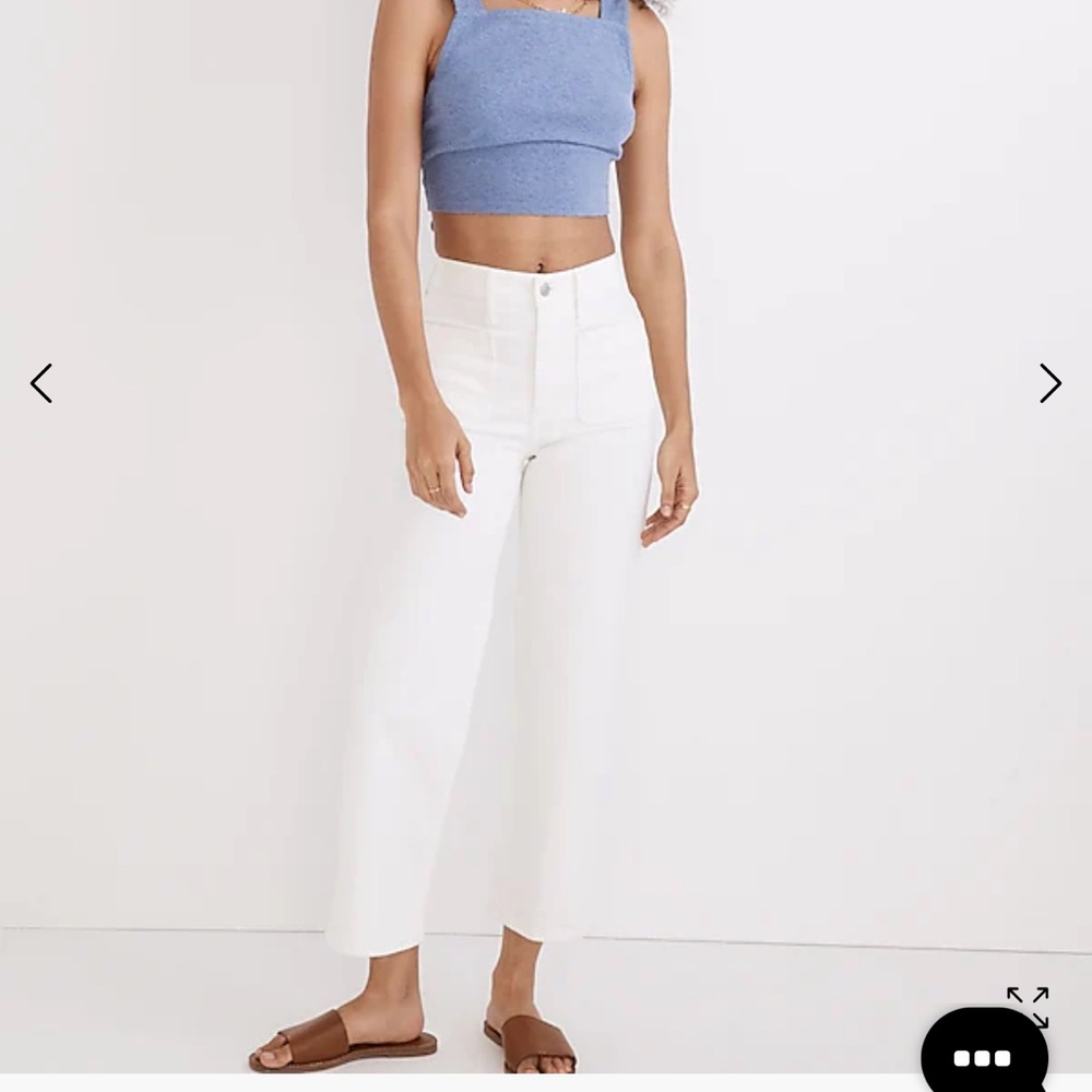 Madewell The Petite Perfect Vintage Wide-Leg Jean in Tile White